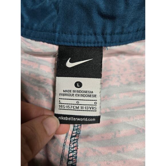 Nike large boys blue and pink striped swimming trunks - Picture 6 of 7